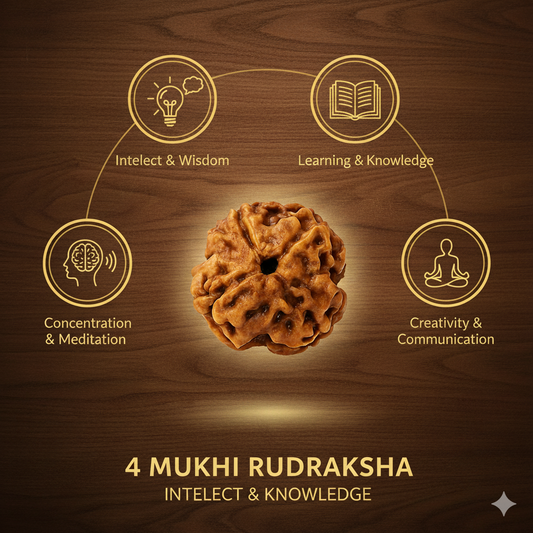 4 Mukhi Rudraksha Certified (Nepal)
