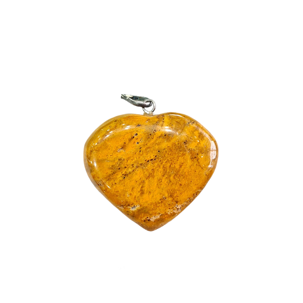Yellow Jasper Heart Pendant