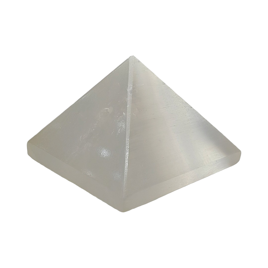Selenite Pyramid for Cleansing Crystals and Negative Energy