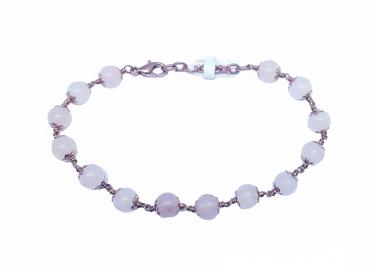 Rosequartz Silver Bracelet