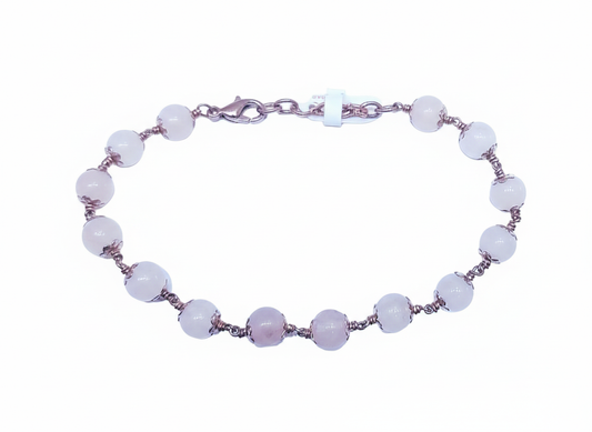 Rosequartz Silver Bracelet