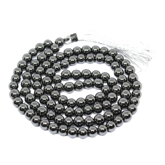 Hematite Jap Mala: 108 Bead Grounding and Meditation Beads