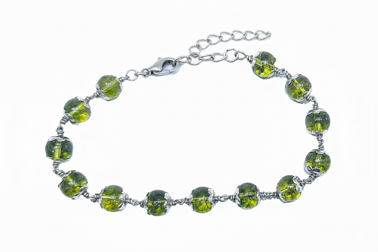 Peridot Silver Bracelet