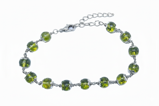 Peridot Silver Bracelet