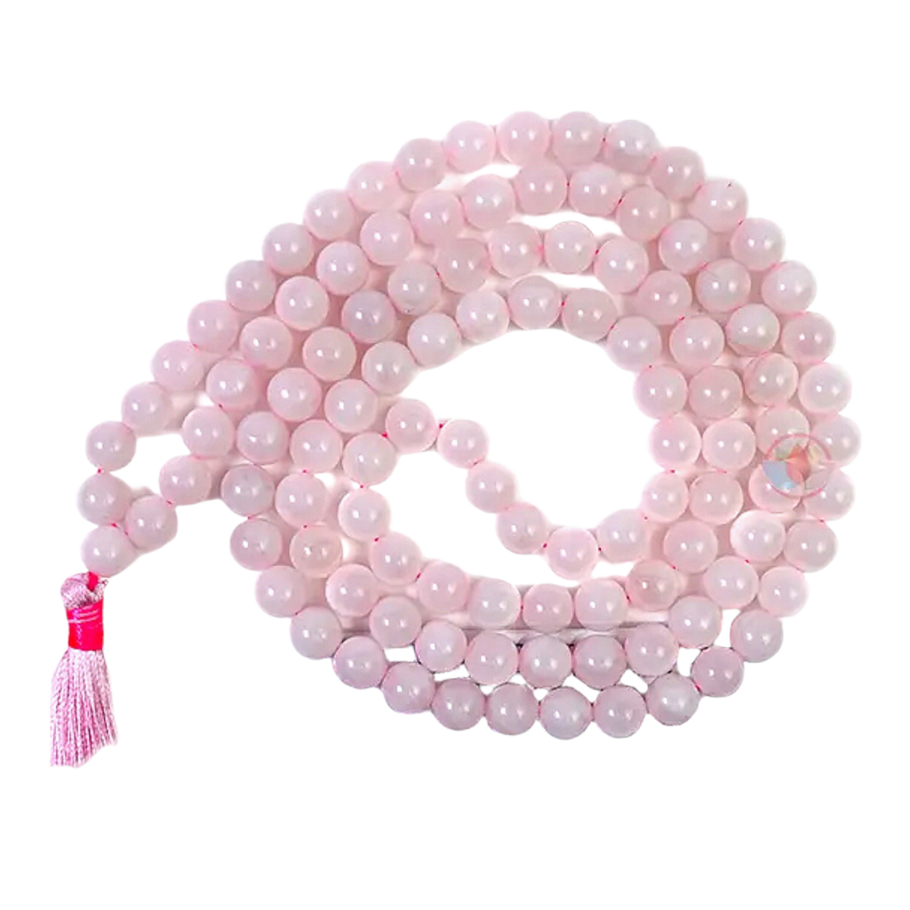 Rose Quartz Jap Mala: 108 Bead Love and Compassion Beads