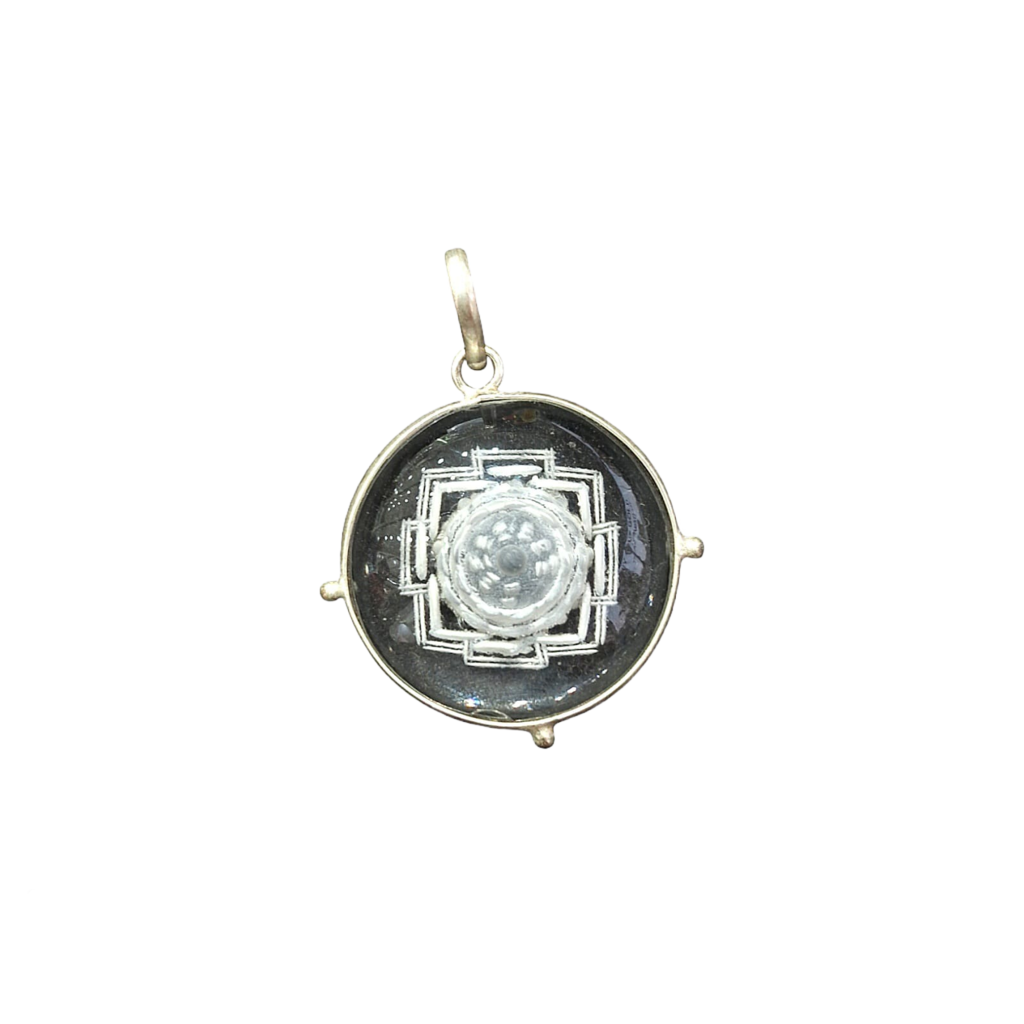 Shree Yantra Clear Quartz Pendant