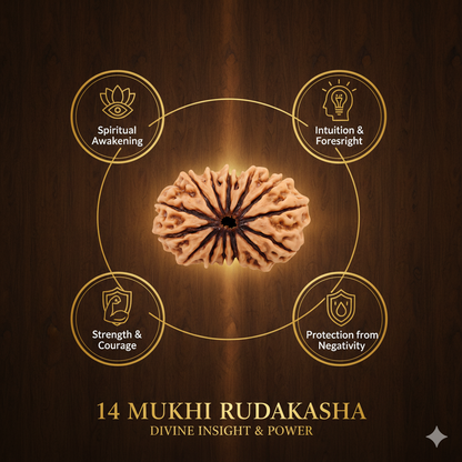 14 Mukhi Rudraksha Nepali Lab Certified