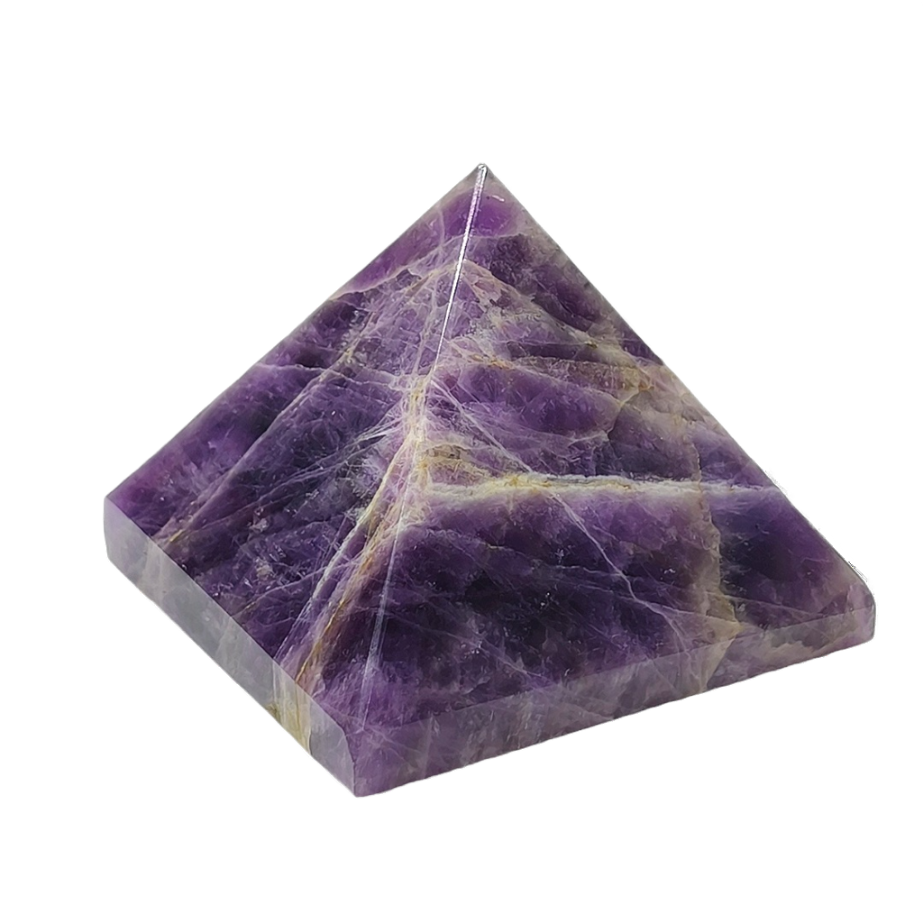 Amethyst Crystal Pyramid for Spiritual Protection and Stress Relief