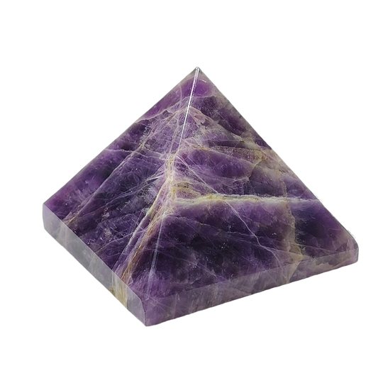 Amethyst Crystal Pyramid for Spiritual Protection and Stress Relief