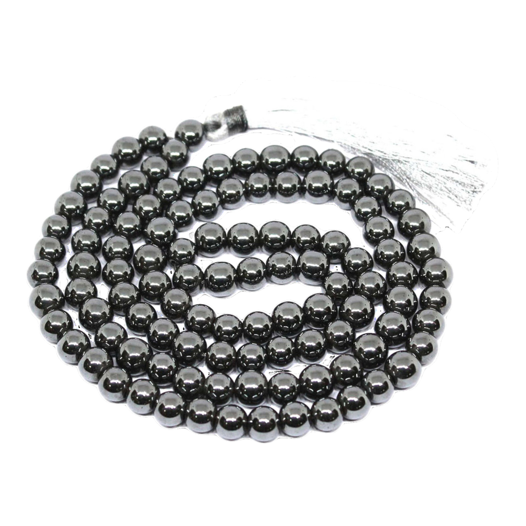 Hematite Jap Mala: 108 Bead Grounding and Meditation Beads