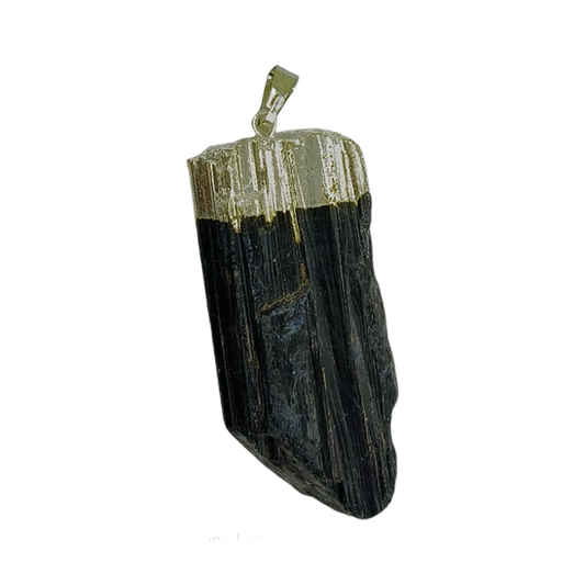 Raw Black Tourmaline Pendant