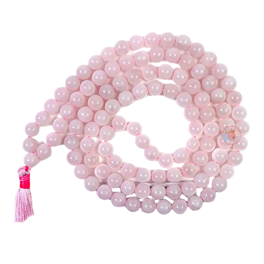 Rose Quartz Jap Mala: 108 Bead Love and Compassion Beads