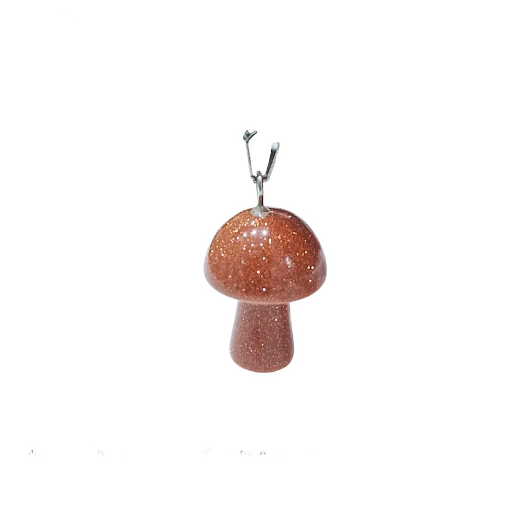 Goldstone Mushroom Pendant