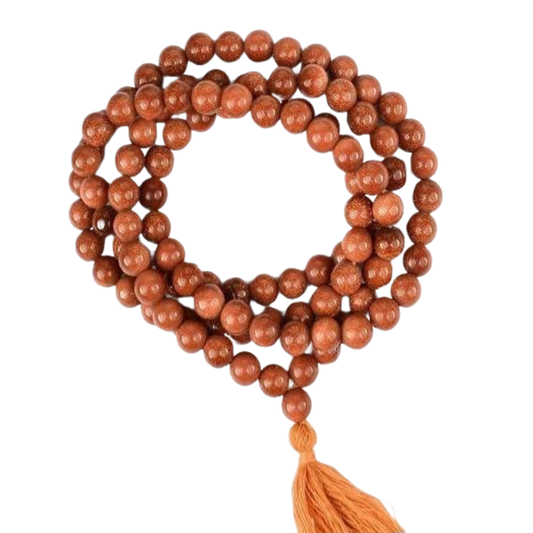 Sunsitara Jap Mala: 108 Bead Sunstone Crystal Mala