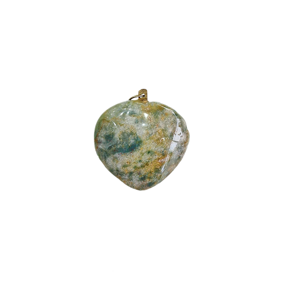 Unakite Heart Pendant