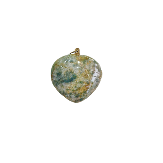 Unakite Heart Pendant